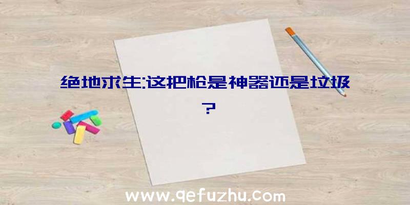 绝地求生:这把枪是神器还是垃圾？