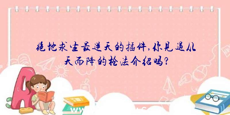 绝地求生最逆天的插件,你见过从天而降的枪法介绍吗？