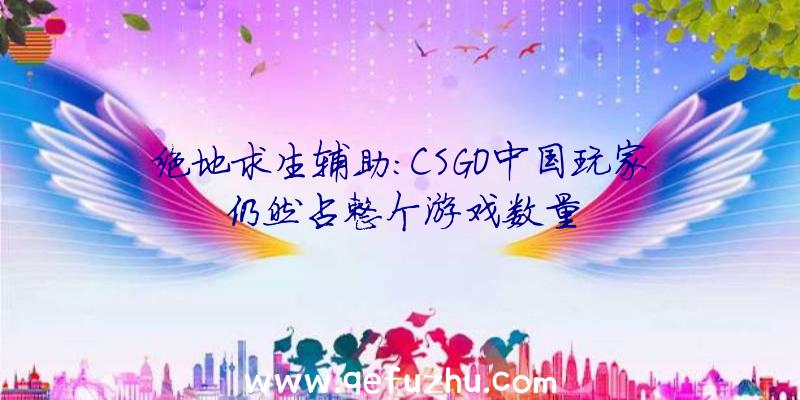 绝地求生辅助:CSGO中国玩家仍然占整个游戏数量