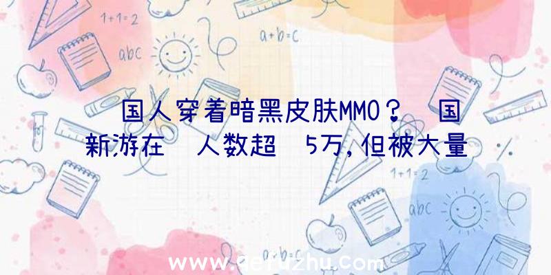 韩国人穿着暗黑皮肤MMO？韩国新游在线人数超过5万,但被大量